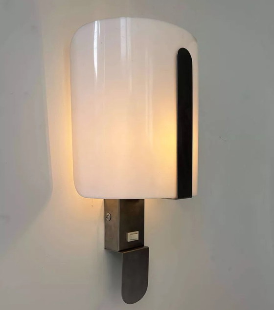 Image 1 of Applique Arlus En Perspex Et Métal Brossé, France 1970