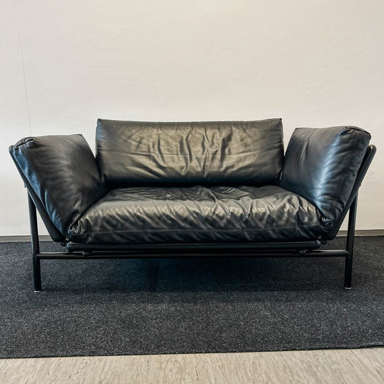 Image 1 of Dema - Canapé Rataplan - cuir noir - largeur 150 cm - classique