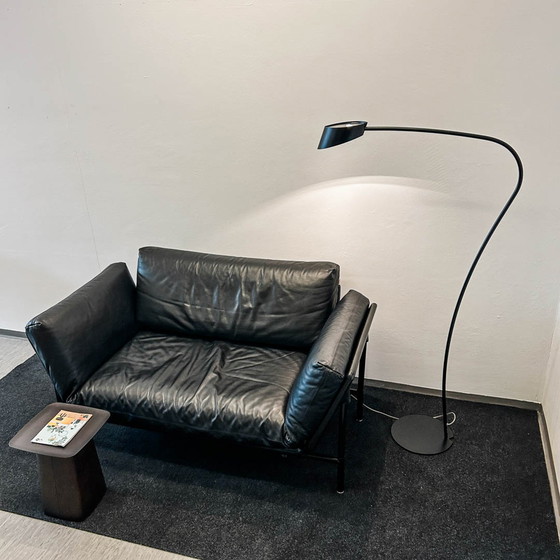 Image 1 of Dema - Rataplan sofa - black leather - 150 cm width - classic