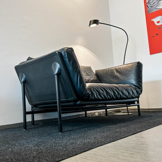 Image 1 of Dema - Rataplan sofa - black leather - 150 cm width - classic