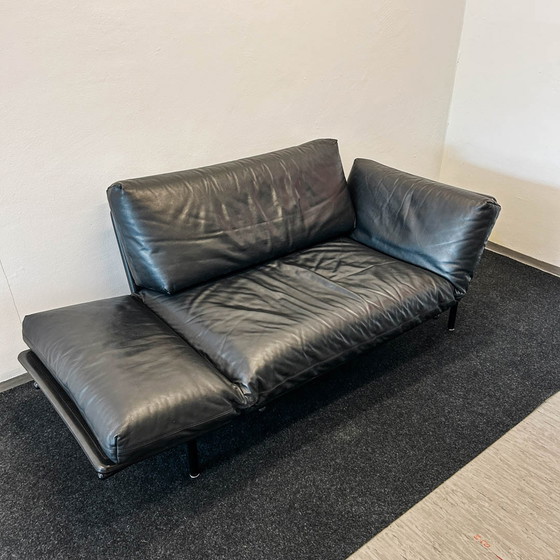 Image 1 of Dema - Canapé Rataplan - cuir noir - largeur 150 cm - classique