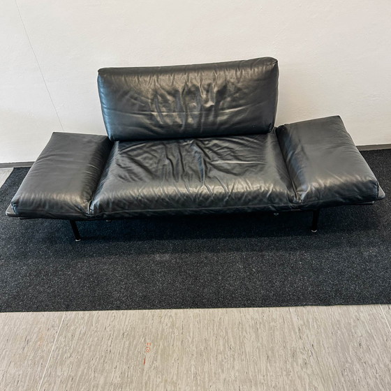 Image 1 of Dema - Rataplan sofa - black leather - 150 cm width - classic