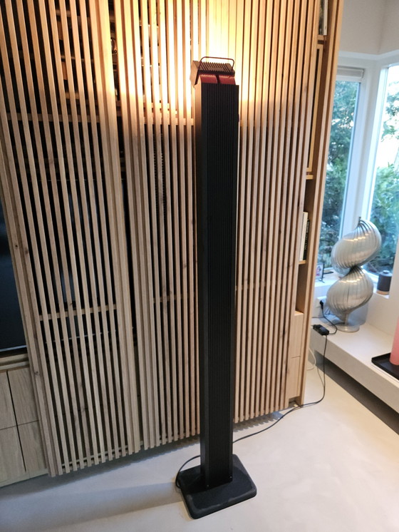 Image 1 of Stilnovo Zagar Floor Lamp, Black With Red.