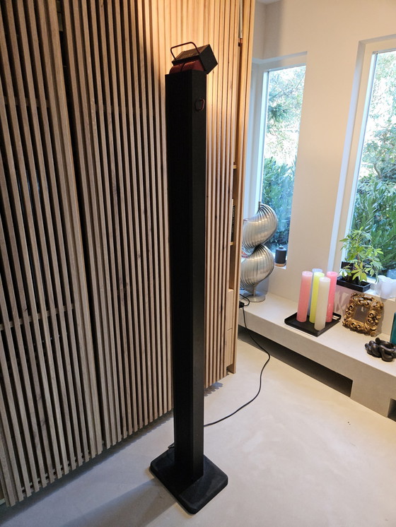 Image 1 of Stilnovo Zagar Floor Lamp, Black With Red.