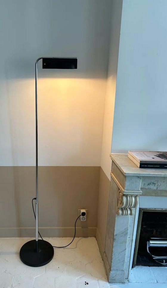 Image 1 of Lampada da terra vintage regolabile, cromata e nera, Gismondi per Artemide, Italia, anni '80