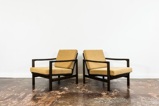 Pair Of Mid Century Armchairs B7522 By Zenon Bączyk, Poland, 1960'S