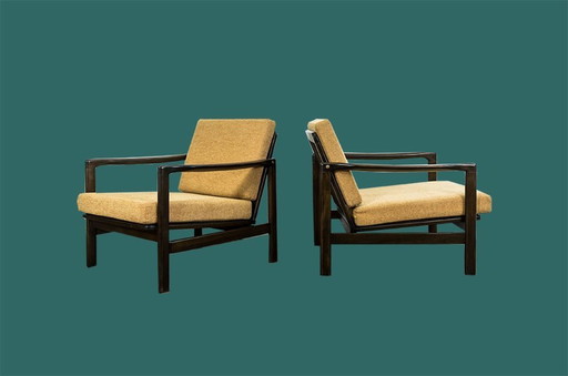 Pair Of Mid Century Armchairs B7522 By Zenon Bączyk, Poland, 1960'S