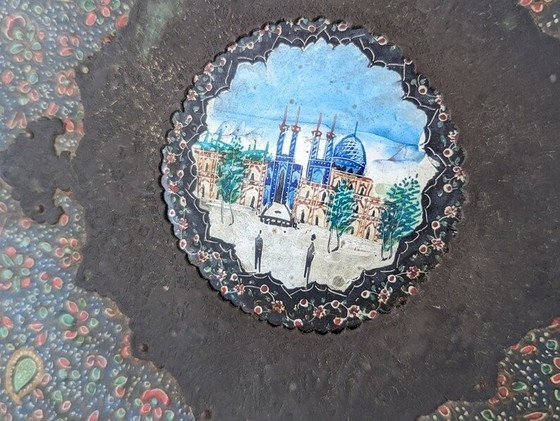 Image 1 of Antique Hand Painted Silver Qajar Album