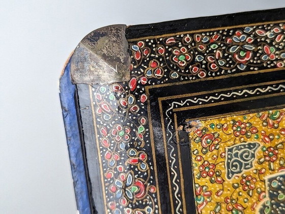 Image 1 of Antique Hand Painted Silver Qajar Album