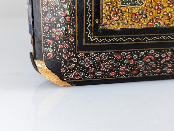 Image 1 of Antique Hand Painted Silver Qajar Album