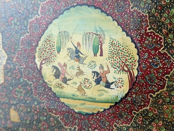 Image 1 of Antique Hand Painted Silver Qajar Album