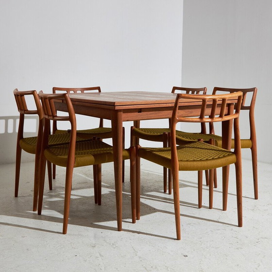 Image 1 of Vintage wooden dining set by Niels O. Møller for J.L. Møllers Møbelfabrik, 1960