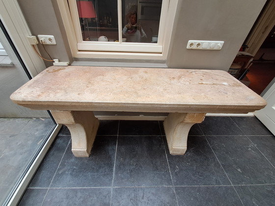 Image 1 of Garden Table Of Sandstone