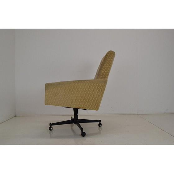 Image 1 of Mid-century swivel armchair with wheels, Czechoslovakia 1970s