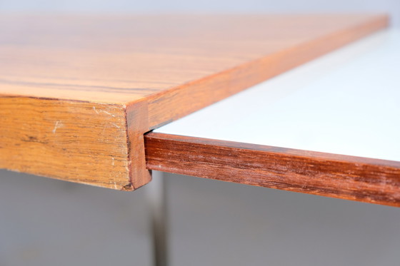 Image 1 of German vintage coffee table with extendable white ceramic blades