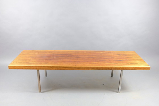 Image 1 of German vintage coffee table with extendable white ceramic blades