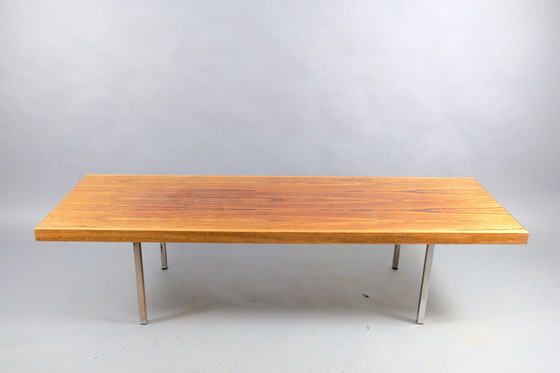 Image 1 of German vintage coffee table with extendable white ceramic blades