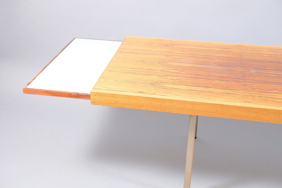 Image 1 of German vintage coffee table with extendable white ceramic blades