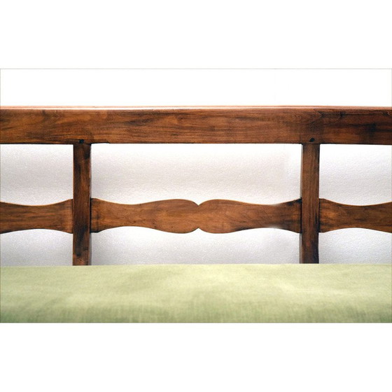 Image 1 of Vintage sofa in walnut and velvet, Italy 1950