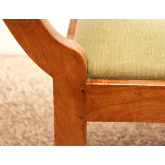 Image 1 of Vintage sofa in walnut and velvet, Italy 1950