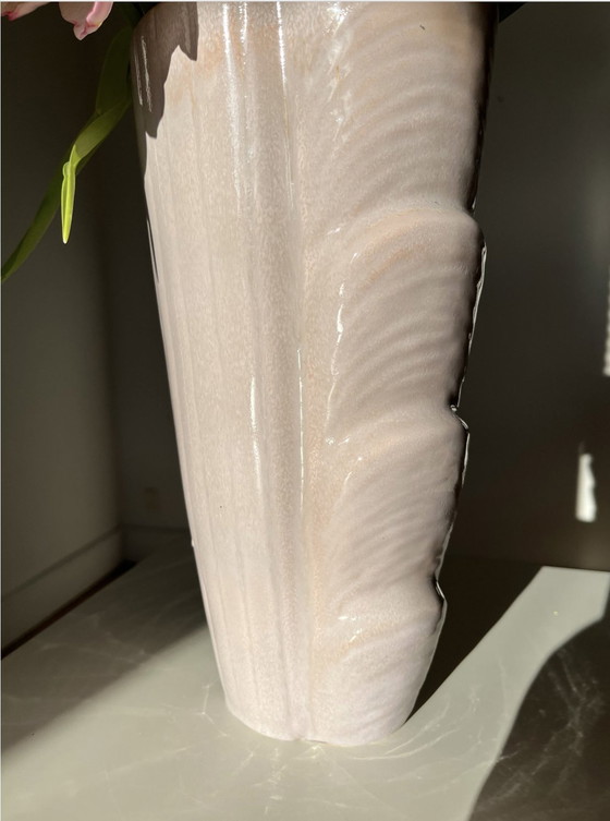 Image 1 of Vaso Gunnar Nylund Rörstrand Sweden, grande, ceramica smaltata, rosé, anni '60, vintage scandinavo