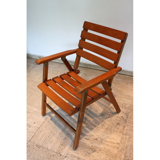 Image 1 of Sedia pieghevole in legno vintage, anni '70