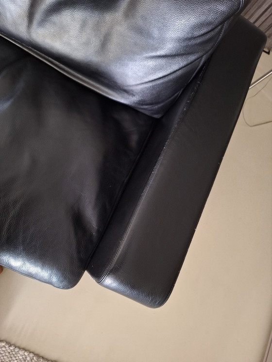 Image 1 of Gispen black leather sofa