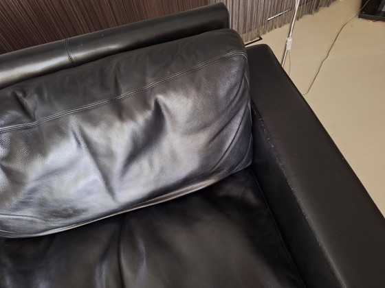 Image 1 of Gispen black leather sofa