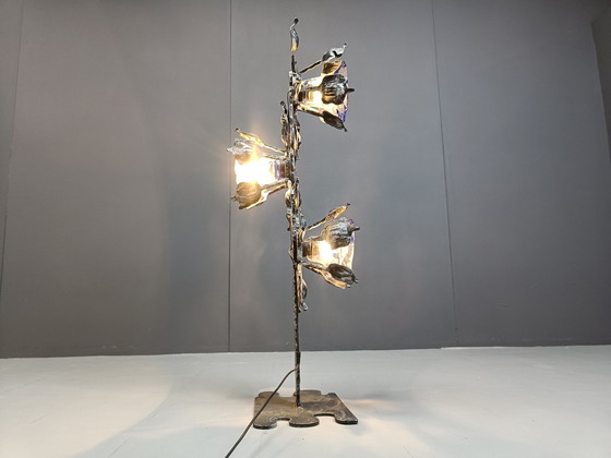 Image 1 of Brutalist murano glass floor lamp, 1970s