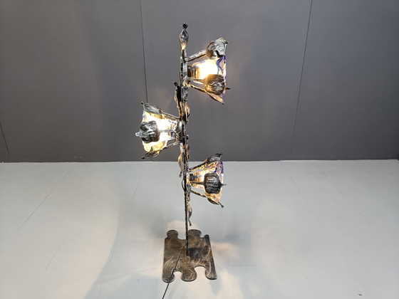 Image 1 of Brutalist murano glass floor lamp, 1970s