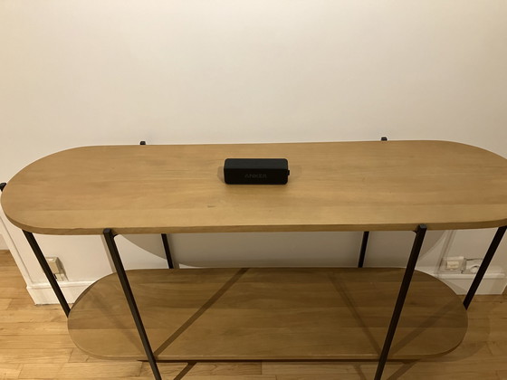 Image 1 of Wood & Metal Console