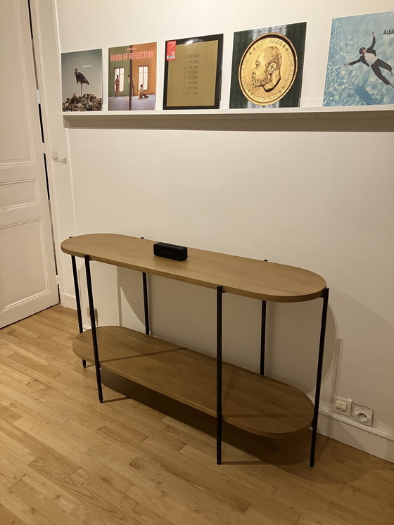 Image 1 of Wood & Metal Console