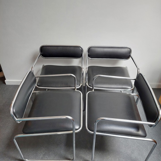 Image 1 of 4x Chaise Sigma bauhaus Mid Century