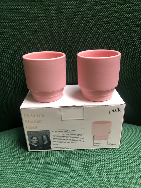 Image 1 of Monday Espresso Cups Design By Puik 4 St Pink