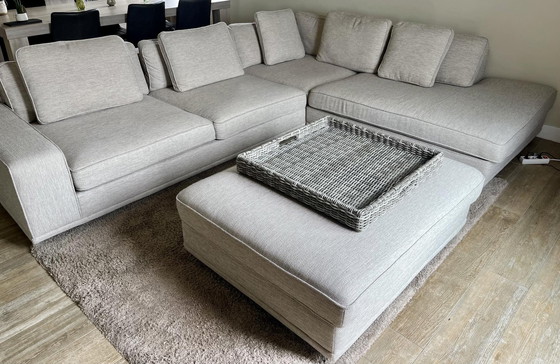 Image 1 of Modern Corner Sofa with ottoman