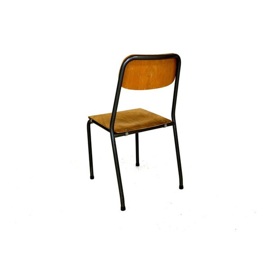 Image 1 of Set of 7 vintage school chairs Sweden 1950
