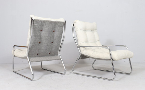 Image 1 of 4x Mid - Century cantilever chair/armchair from Gillis