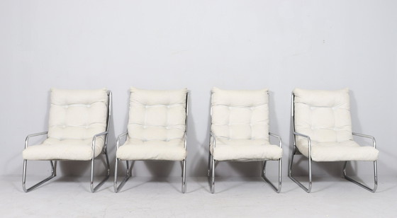 Image 1 of 4x Mid - Century cantilever chair/armchair from Gillis