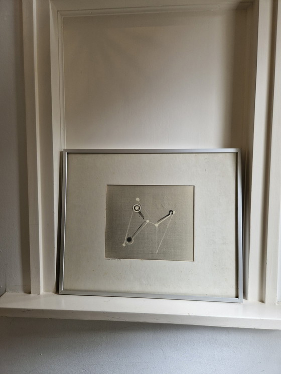 Image 1 of Charles Vreuls - Abstract Minimalist In Frame 47 X 37 Cm