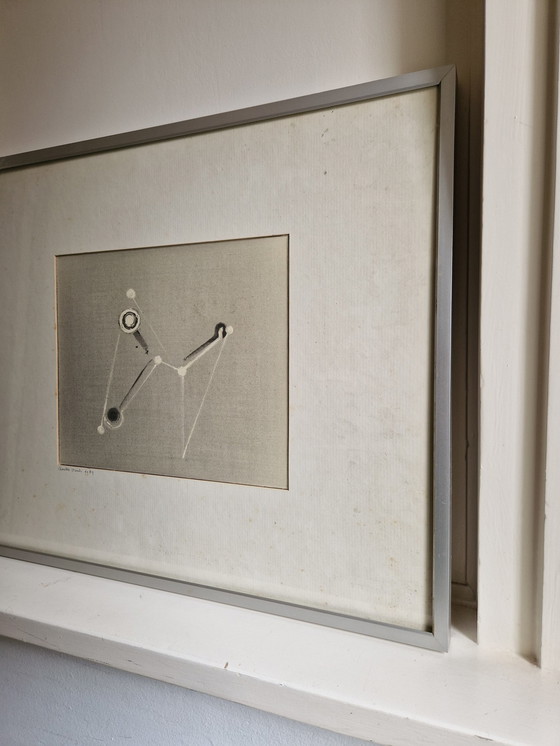 Image 1 of Charles Vreuls - Abstract Minimalist In Frame 47 X 37 Cm