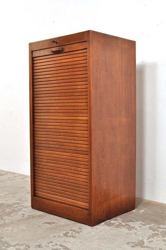 Image 1 of Vintage Rolling Door Cabinet 1930s