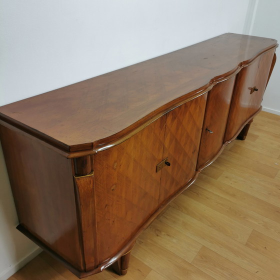 Image 1 of Art Deco vintage XL sideboard sideboard wall cabinet Jules Leleu