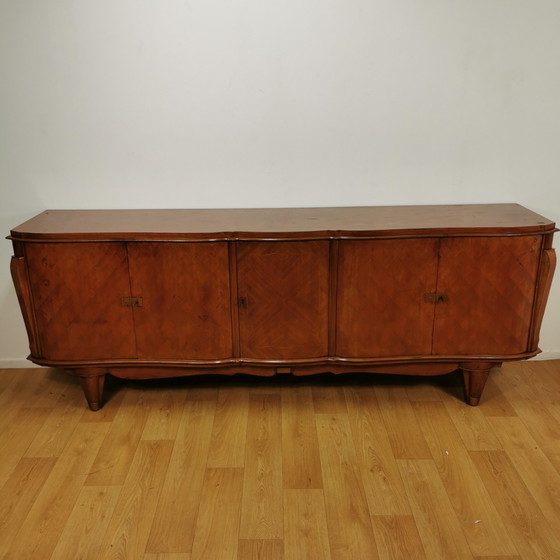 Image 1 of Art Deco vintage XL sideboard sideboard wall cabinet Jules Leleu