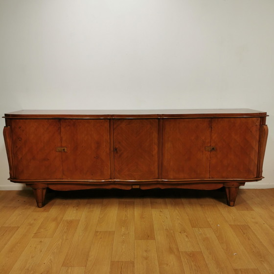 Image 1 of Art Deco vintage XL sideboard sideboard wall cabinet Jules Leleu