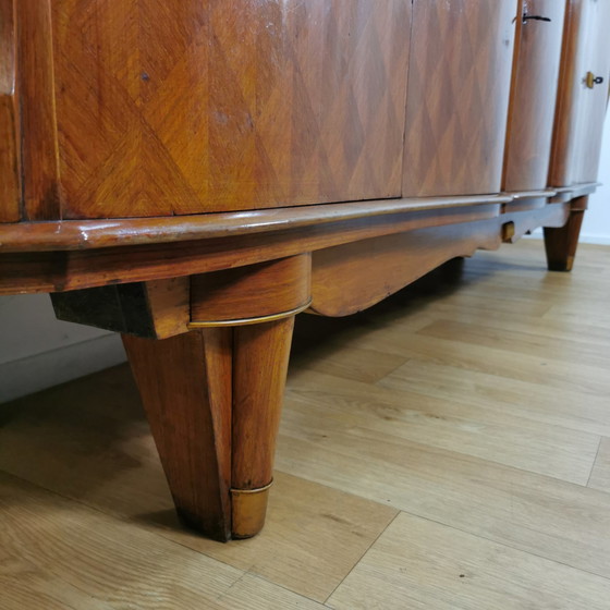 Image 1 of Art Deco vintage XL sideboard sideboard wall cabinet Jules Leleu