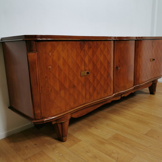 Image 1 of Art Deco vintage XL sideboard sideboard wall cabinet Jules Leleu