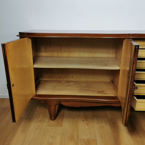 Image 1 of Art Deco vintage XL sideboard sideboard wall cabinet Jules Leleu