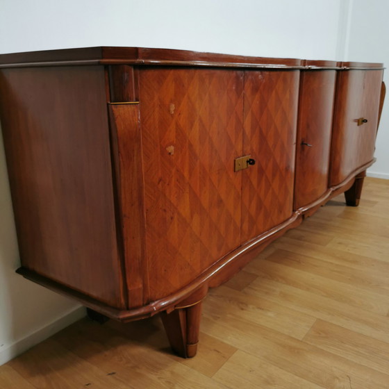 Image 1 of Art Deco vintage XL sideboard sideboard wall cabinet Jules Leleu