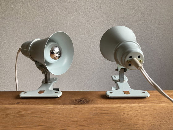 Image 1 of 2x Vintage Philips clip lamp