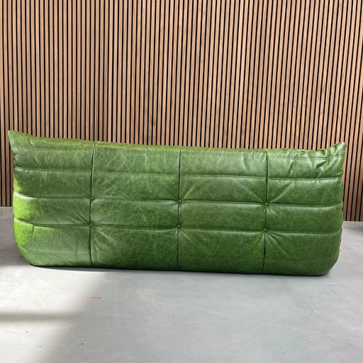 Ligne Roset Togo - 3 Seater Green Leather